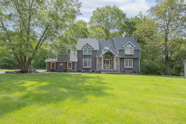 20 Hawk Nest Rd, Tomkins Cove, NY 10986 - view of front of house with a front yard and stone siding