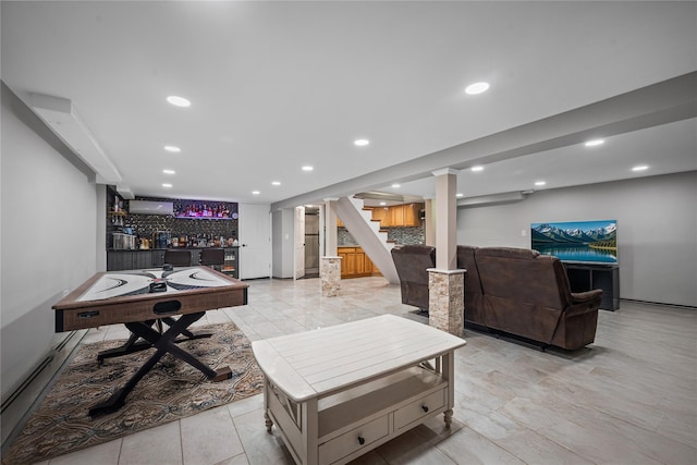 15 Salem Rd, Hicksville, NY 11801 - game room with bar area and recessed lighting