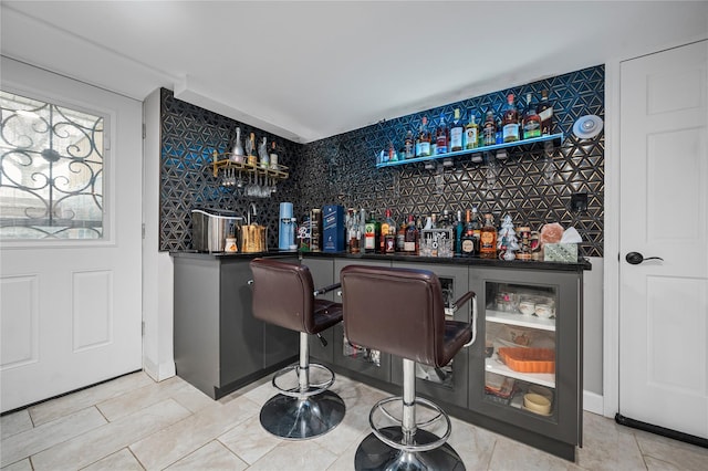 15 Salem Rd, Hicksville, NY 11801 - indoor dry bar featuring tile patterned flooring