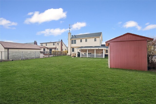 15 Salem Rd, Hicksville, NY 11801 - fenced backyard with a shed