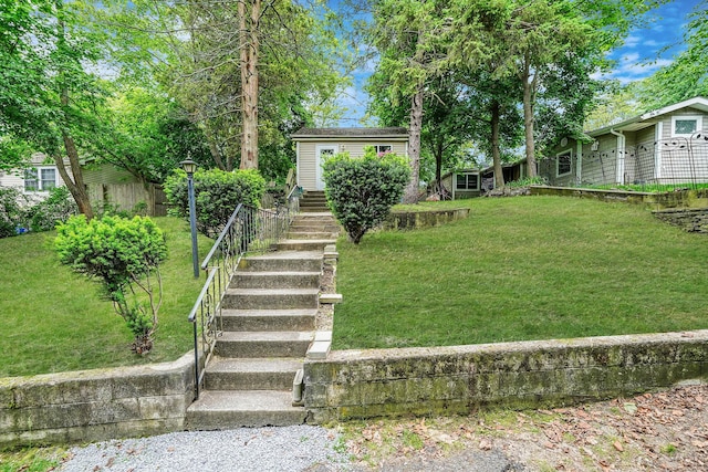34 Ridgedale Ave, Farmingville, NY 11738 - view of yard featuring stairs