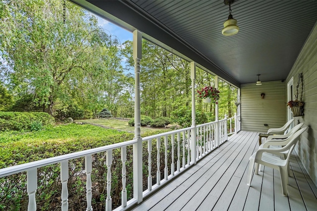57 Wilner Rd, Somers, NY 10589 - porch featuring view of wooded area