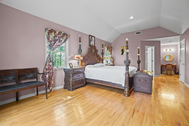 57 Wilner Rd, Somers, NY 10589 - bedroom with light wood-style flooring, vaulted ceiling, and baseboards