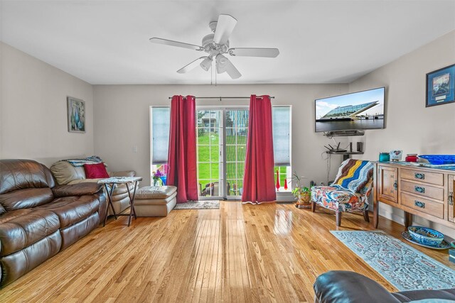 1009 Ethan Allen Dr Unit 1009, New Windsor, NY 12553 - living area featuring wood finished floors and ceiling fan