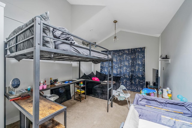 44 Juniper St, Central Islip, NY 11722 - bedroom with carpet floors and vaulted ceiling