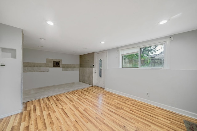 44 Juniper St, Central Islip, NY 11722 - unfurnished room featuring wood finished floors, recessed lighting, and baseboards