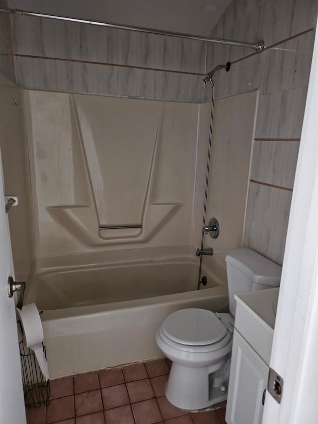 248-09 41st Ave, Little Neck, NY 11363 - bathroom featuring toilet, tile patterned floors, bathing tub / shower combination, and vanity