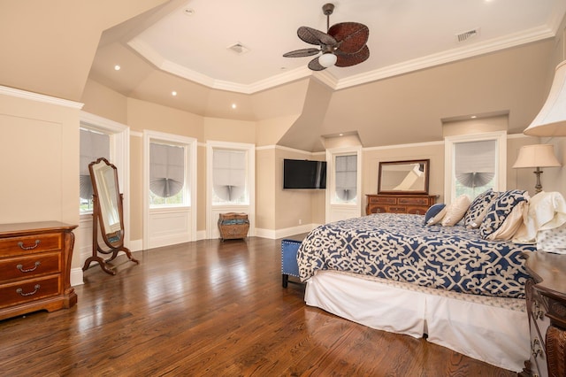 24 The Pnes, Old Westbury, NY 11568 - bedroom featuring wood finished floors, crown molding, recessed lighting, and baseboards