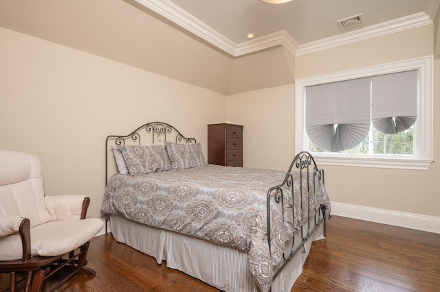 24 The Pnes, Old Westbury, NY 11568 - bedroom featuring ornamental molding, wood finished floors, and baseboards