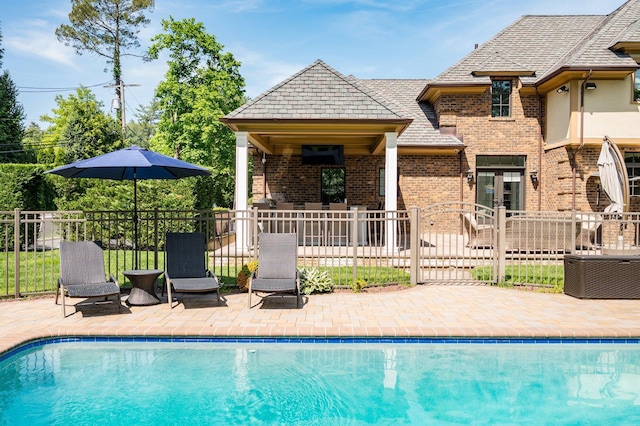 24 The Pnes, Old Westbury, NY 11568 - view of pool featuring a patio area