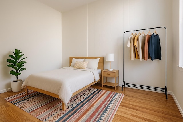 347 Graham Ave, Brooklyn, NY 11211 - bedroom featuring light wood-style flooring and baseboards