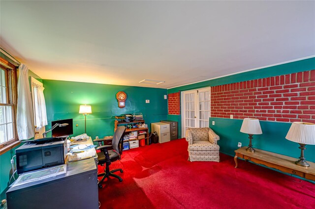 28 Chance St, Hicksville, NY 11801 - home office featuring carpet flooring