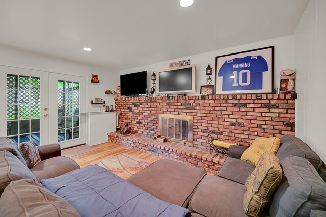 10 Catawba Dr, West Nyack, NY 10994 - living room with a fireplace, wood finished floors, and recessed lighting