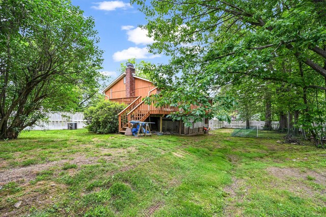 10 Catawba Dr, West Nyack, NY 10994 - view of yard featuring stairs and a deck