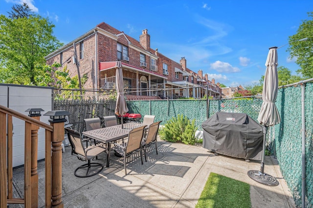 14627 Reeves Ave, Flushing, NY 11367 - view of patio featuring outdoor dining space and grilling area