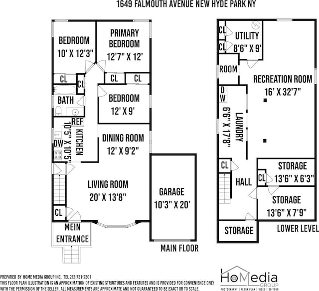 1649 Falmouth Ave, New Hyde Park, NY 11040 - floor plan / room layout