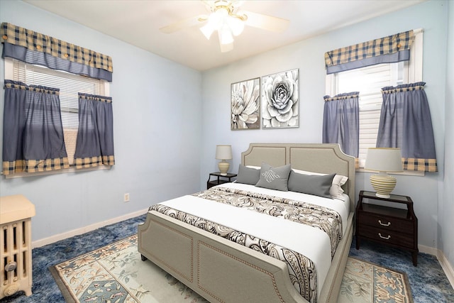 120-05 115th Ave, South Ozone Park, NY 11420 - bedroom with baseboards, carpet floors, and ceiling fan