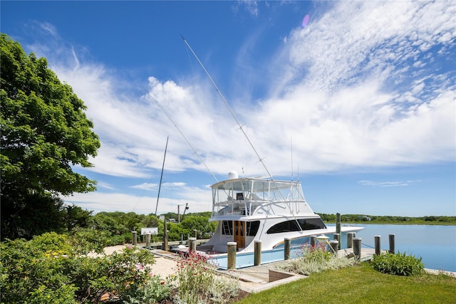2335 Minnehaha Blvd, Southold, NY 11971 - dock area featuring an outdoor pool and a water view