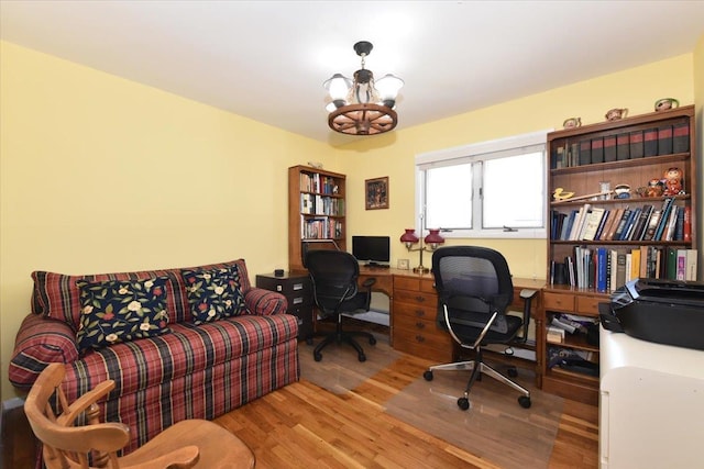 2783 Rita Ct, Bellmore, NY 11710 - office space featuring a chandelier and wood finished floors