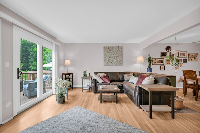 37 Scenic Cir, Croton-On-Hudson, NY 10520 - living room with light wood-style flooring and baseboards