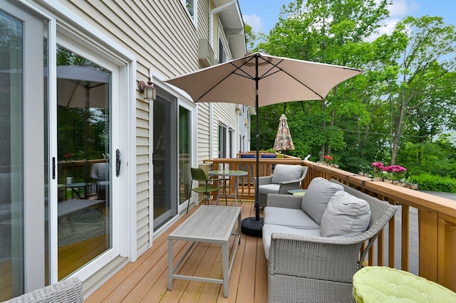 37 Scenic Cir, Croton-On-Hudson, NY 10520 - wooden deck with an outdoor hangout area