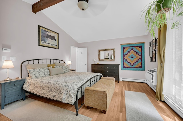 37 Scenic Cir, Croton-On-Hudson, NY 10520 - bedroom featuring a baseboard radiator, light wood-type flooring, and a ceiling fan