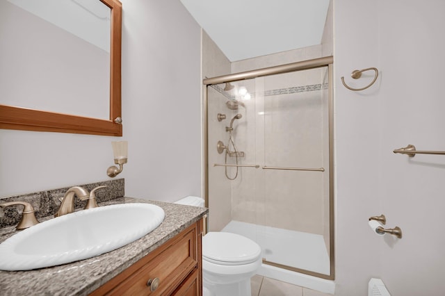 37 Scenic Cir, Croton-On-Hudson, NY 10520 - full bathroom with a stall shower, vanity, and tile patterned flooring