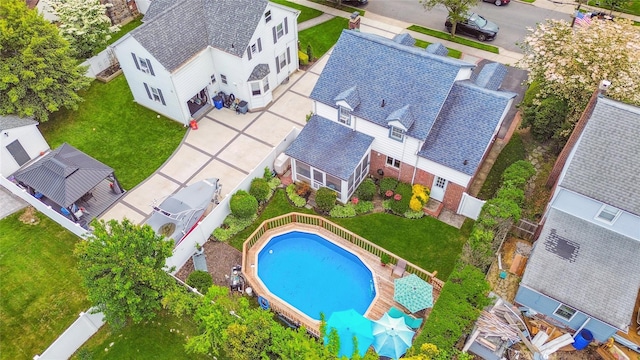 1515 Kenneth Ave, Baldwin, NY 11510 - bird's eye view of a pool