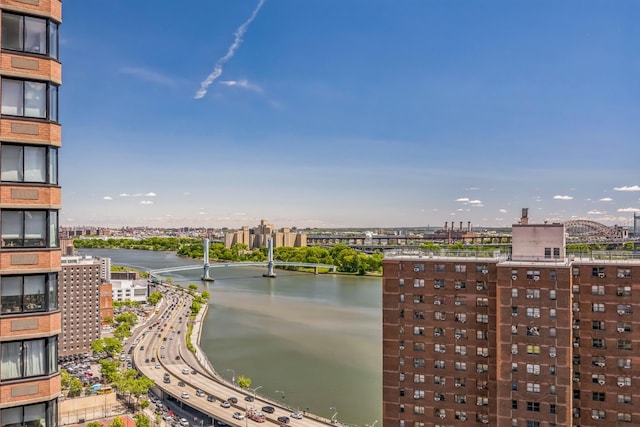345 E 93rd St Unit 25Ak, New York Manhattan, NY 10128 - water view featuring nearby urban area and a notable bridge