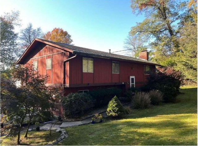 400 Old Rte 304, New City, NY 10956 - view of property exterior featuring a chimney and a lawn