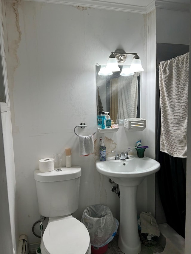 400 Old Rte 304, New City, NY 10956 - full bathroom featuring toilet, a baseboard radiator, and a sink