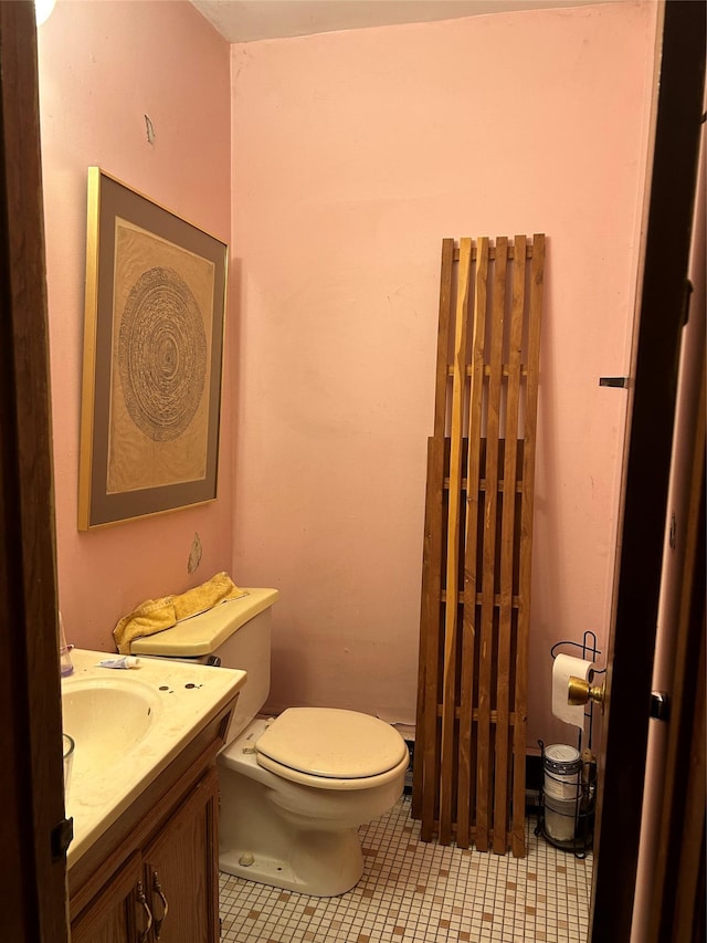 400 Old Rte 304, New City, NY 10956 - bathroom with toilet, vanity, and tile patterned floors