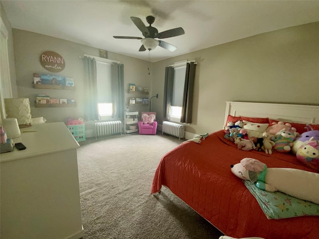 1234 State Route 17k, Montgomery, NY 12549 - carpeted bedroom featuring radiator and a ceiling fan