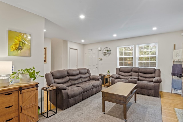 12 Franklin Commons, Yaphank, NY 11980 - living room featuring recessed lighting and light wood-style floors