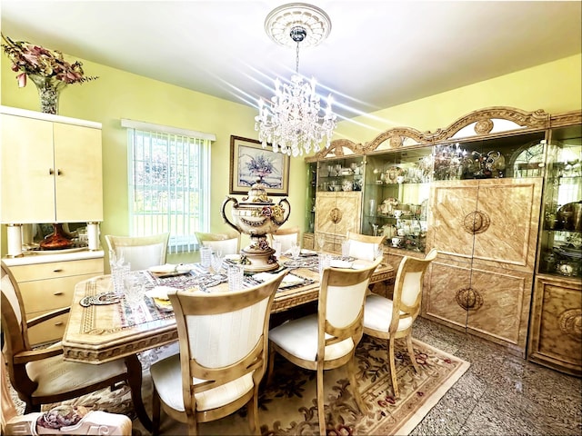 344 Ingrassia Rd, Middletown, NY 10940 - dining space with a chandelier and granite tiled floors