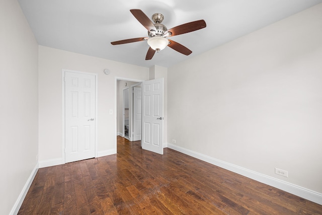 880 Boynton Ave Unit 1K, Bronx, NY 10473 - unfurnished bedroom featuring baseboards, wood finished floors, and ceiling fan