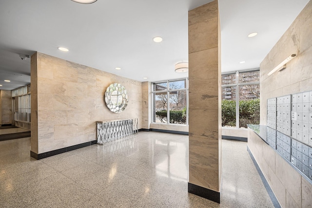880 Boynton Ave Unit 1K, Bronx, NY 10473 - lobby with recessed lighting and tile walls