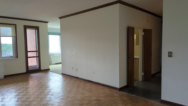 16 Rockledge Ave Unit 5B1, Ossining, NY 10562 - empty room featuring ornamental molding and baseboards