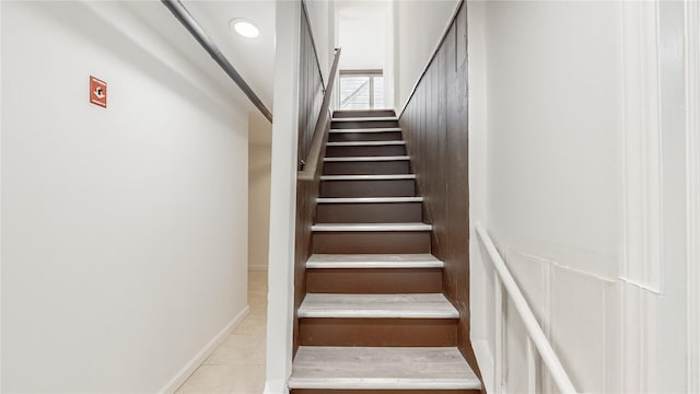 596 Terrace Pl, Baldwin, NY 11510 - stairs with tile patterned flooring