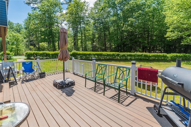 750 Irish Cape Rd, Ellenville, NY 12428 - wooden deck featuring a lawn and area for grilling