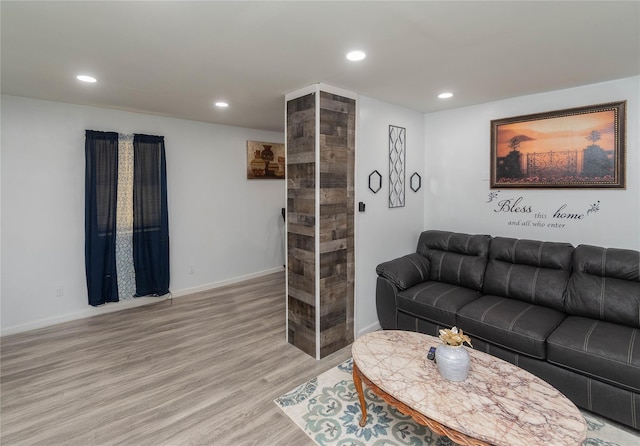 750 Irish Cape Rd, Ellenville, NY 12428 - living room with light wood-type flooring, recessed lighting, and baseboards