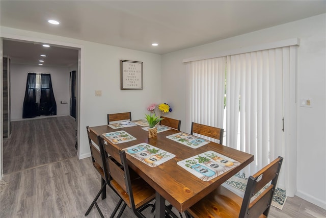 750 Irish Cape Rd, Ellenville, NY 12428 - dining area featuring recessed lighting, baseboards, and wood finished floors