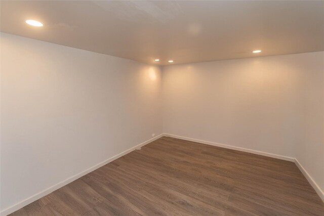 750 Irish Cape Rd, Ellenville, NY 12428 - empty room with recessed lighting, baseboards, and dark wood finished floors