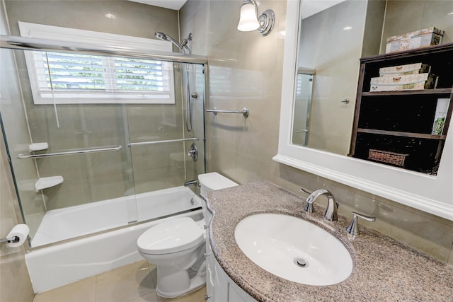 10 Charter Ct, Dix Hills, NY 11746 - full bathroom with vanity, toilet, and bath / shower combo with glass door