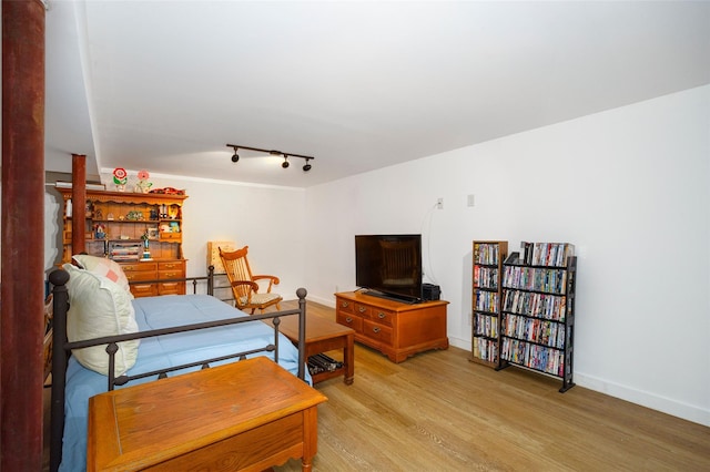 90 Fieldstone Blvd, Wappingers Falls, NY 12590 - living room featuring light wood finished floors, rail lighting, and baseboards