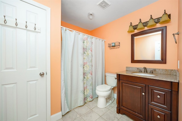 90 Fieldstone Blvd, Wappingers Falls, NY 12590 - bathroom with toilet, tile patterned floors, baseboards, vanity, and a shower with curtain