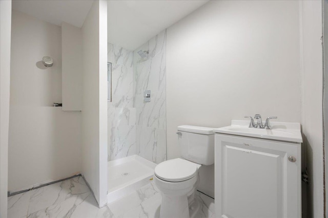 15 Mari Rd, Chester, NY 10918 - full bathroom featuring marble finish floors, toilet, a marble finish shower, and vanity