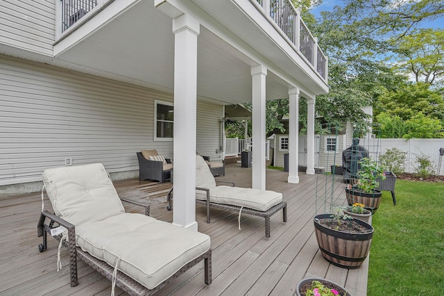 14 Arlington St, Patchogue, NY 11772 - view of wooden terrace