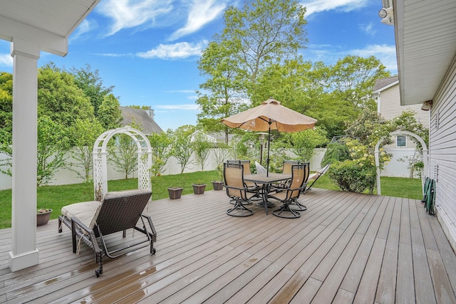 14 Arlington St, Patchogue, NY 11772 - deck featuring outdoor dining area