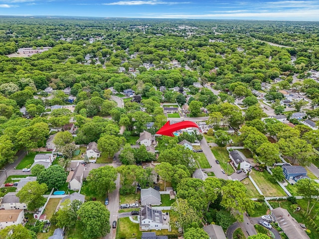 14 Arlington St, Patchogue, NY 11772 - aerial view of property and surrounding area with nearby suburban area